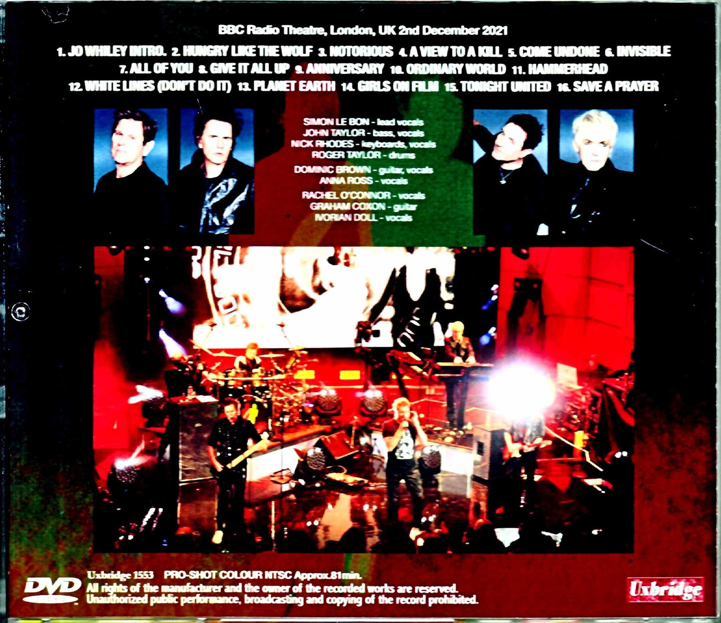 Duran Duran Duran/London,UK 2021 Complete