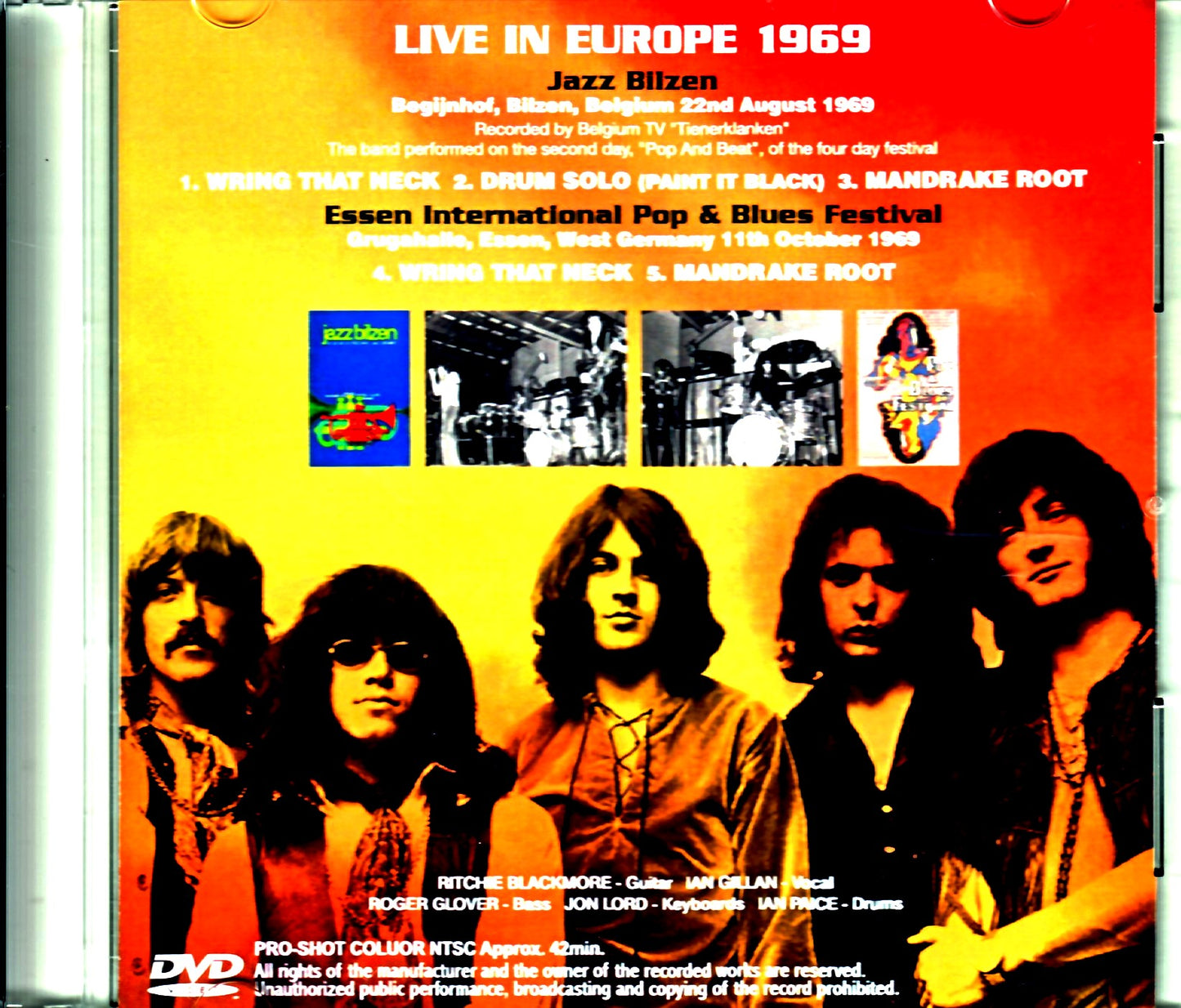Deep Purple / Europe 1969 Jewel Version, a color version of a pro shot that symbolizes the period just before "IN ROCK"