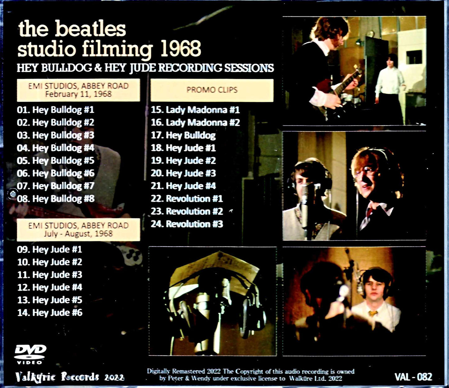 Beatles/Studio Filming 1968 Hey Bulldog & Hey Jude Recording Session