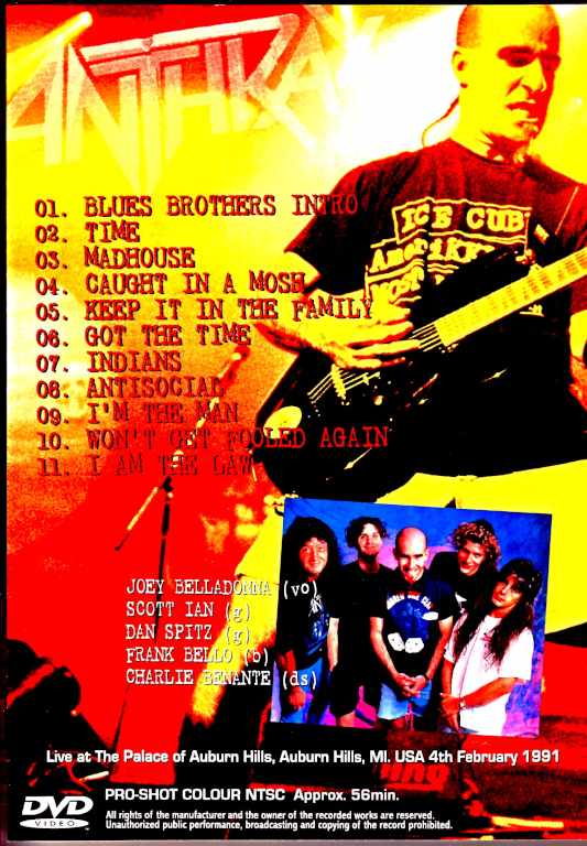 Anthrax Anthrax/MI,USA 1991 Tall Case Version