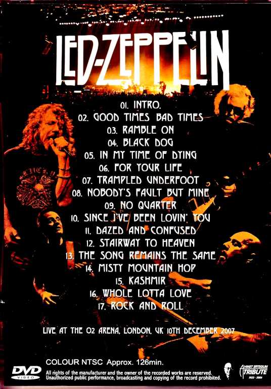 Led Zeppelin/One Night Reunion Live London, UK 2007