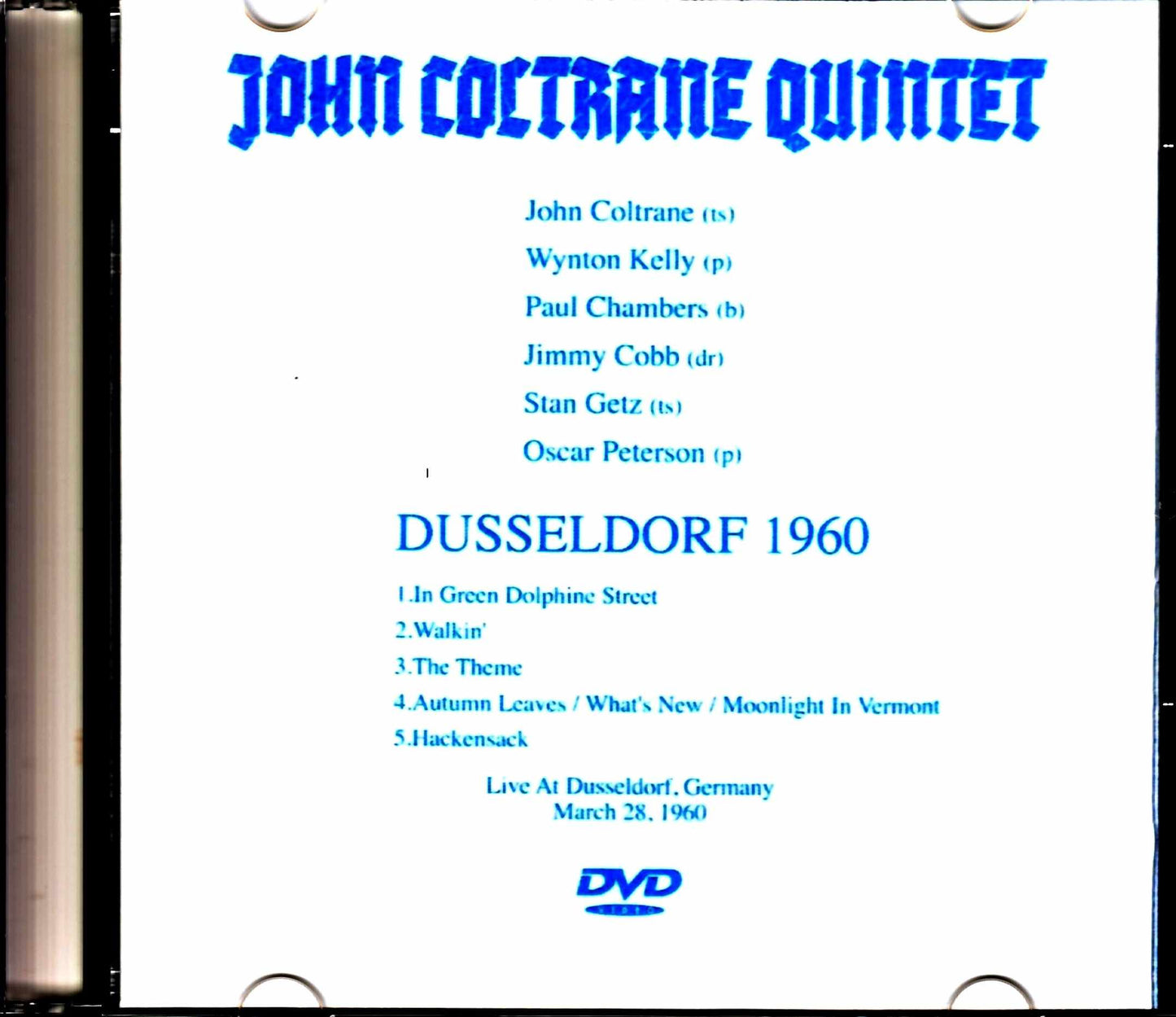John Coltrane Quintet Stan Getz John Coltrane Stan Getz/Germany 1960 Full Color Version