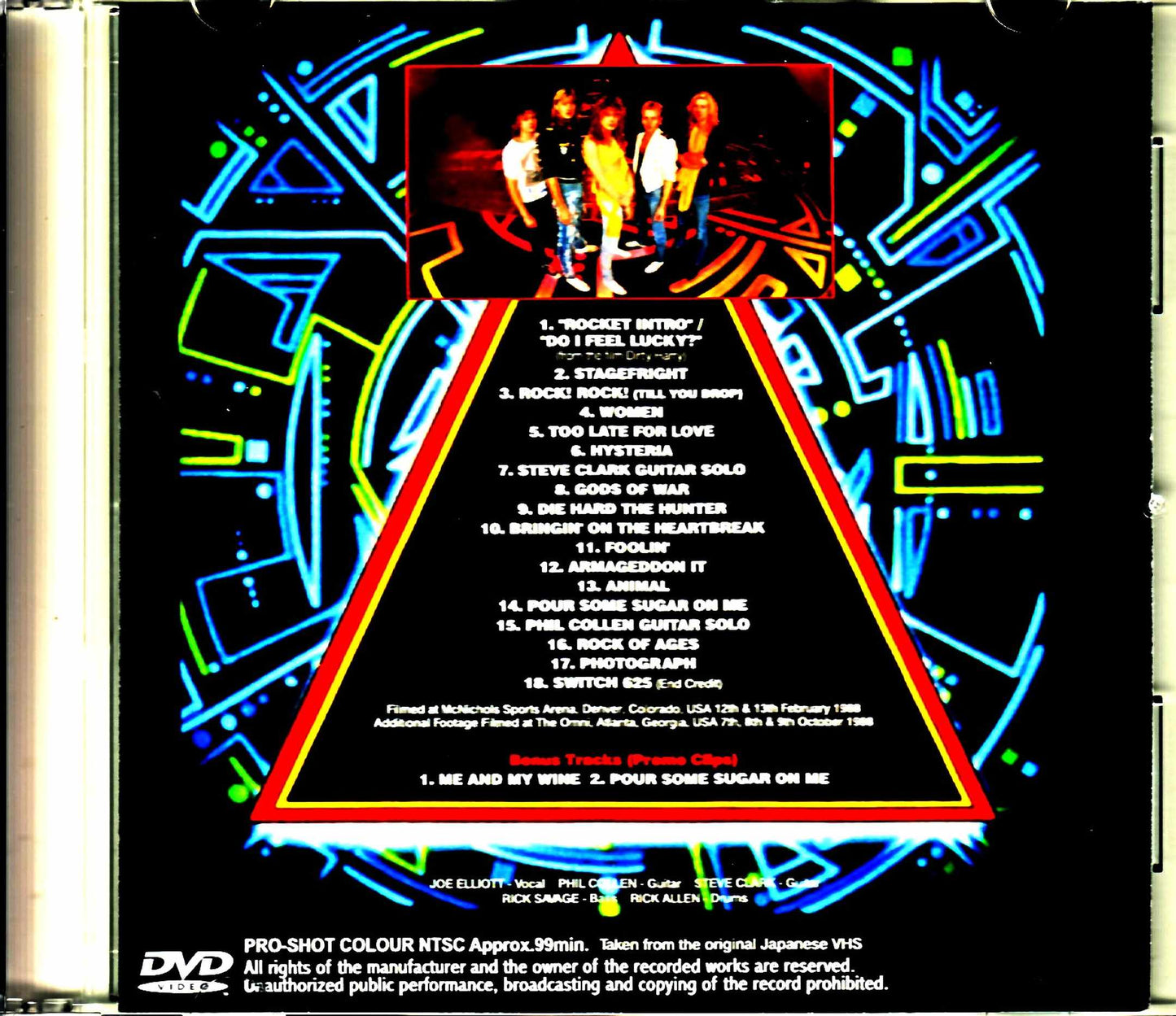 Def Leppard/CO,USA 1988 & more Original Japanese VHS Edition