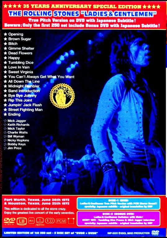 Rolling Stones Ladies & Gentlemen 35 Years Anniversary Special Edition