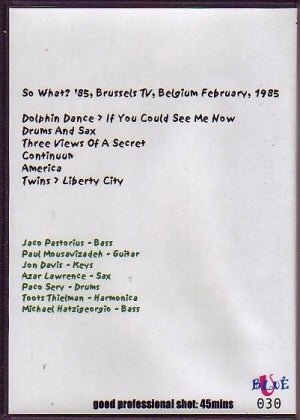 Jaco Pastorius/Brussels 1985 & More