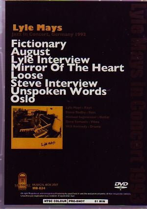 Lyle Mays/Live in Concert,Germany 1993