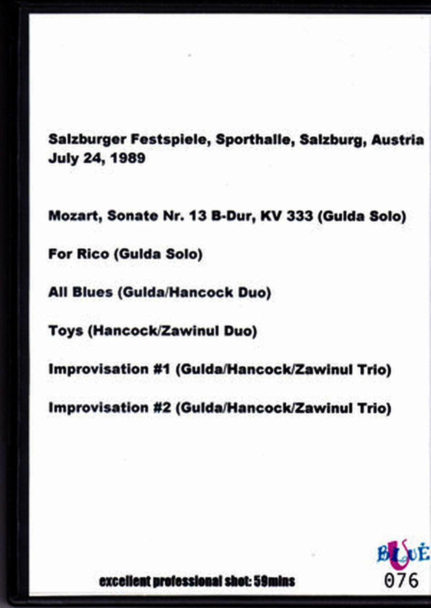 Friedrich Gulda,Herbie Hancock,Joe Zawinul/Austria 89