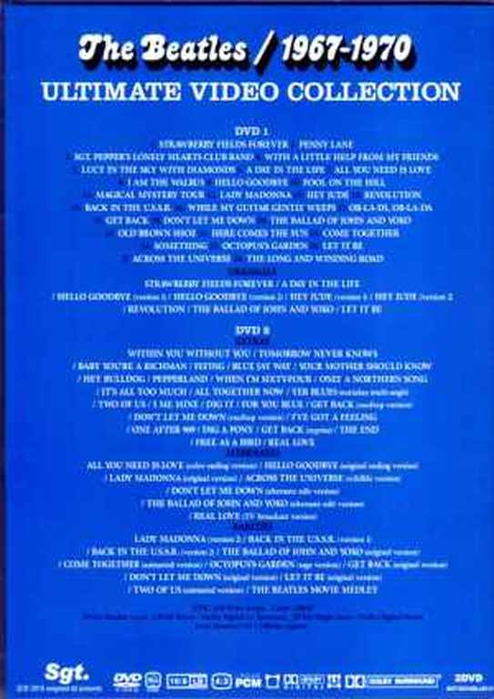 Beatles/Ultimate Video Collection 1967-1970