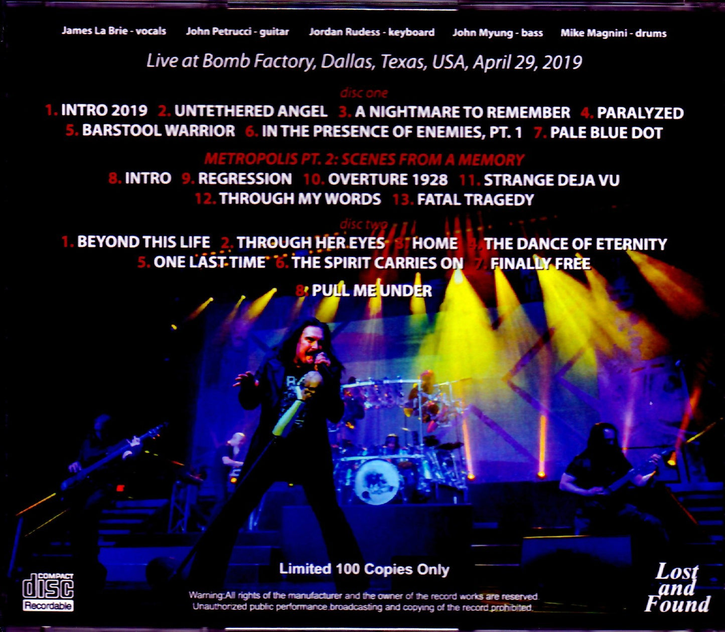Dream Theater Dream Theater/TX,USA 2019