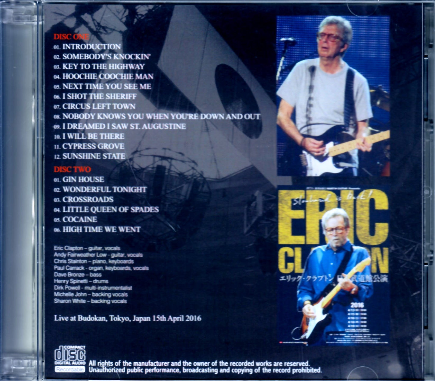 Eric Clapton/Tokyo,Japan 4.15.2016