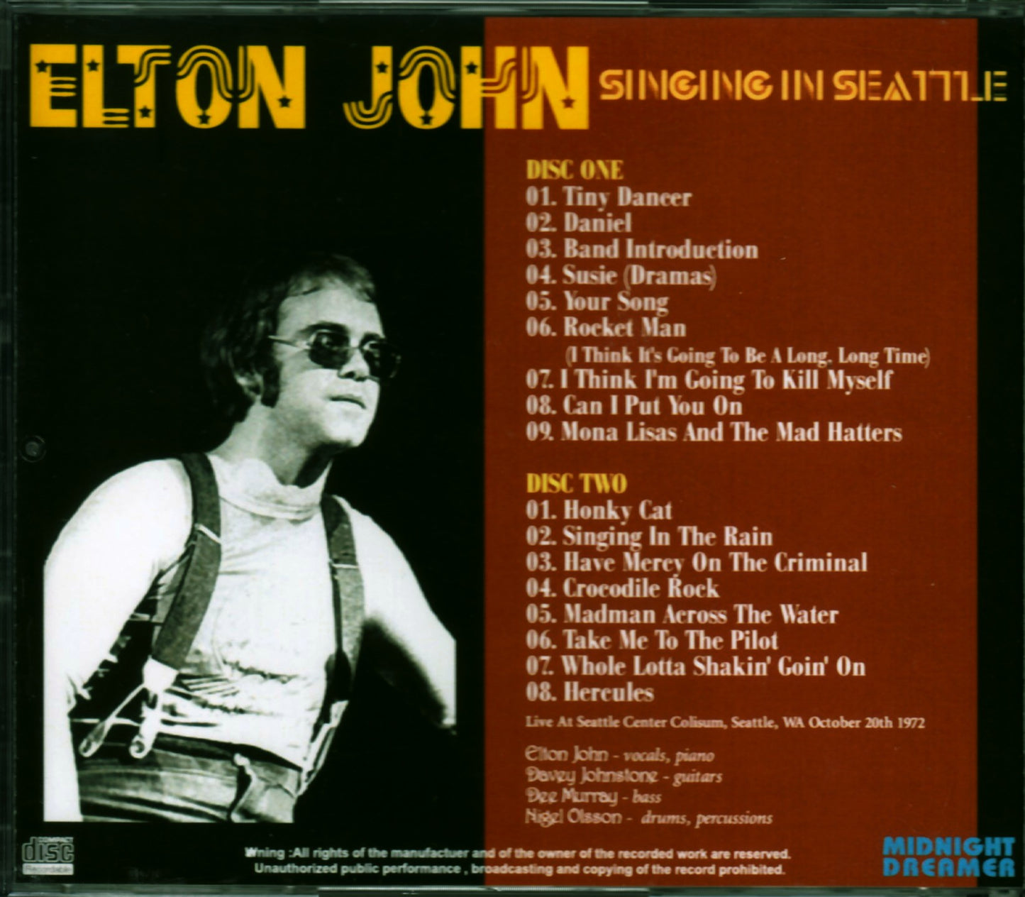 Elton John/Wa, USA 1972