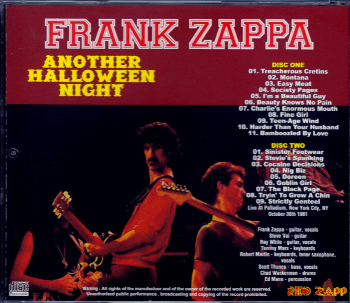 Frank Zappa/New York,USA 10.30.1981