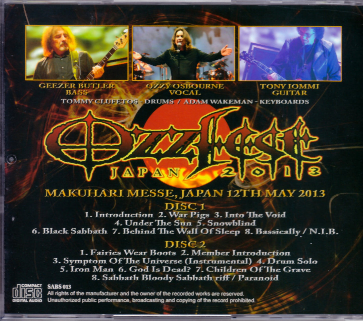 Black Sabbath/Chiba,Japan 2013 Stereo IEM