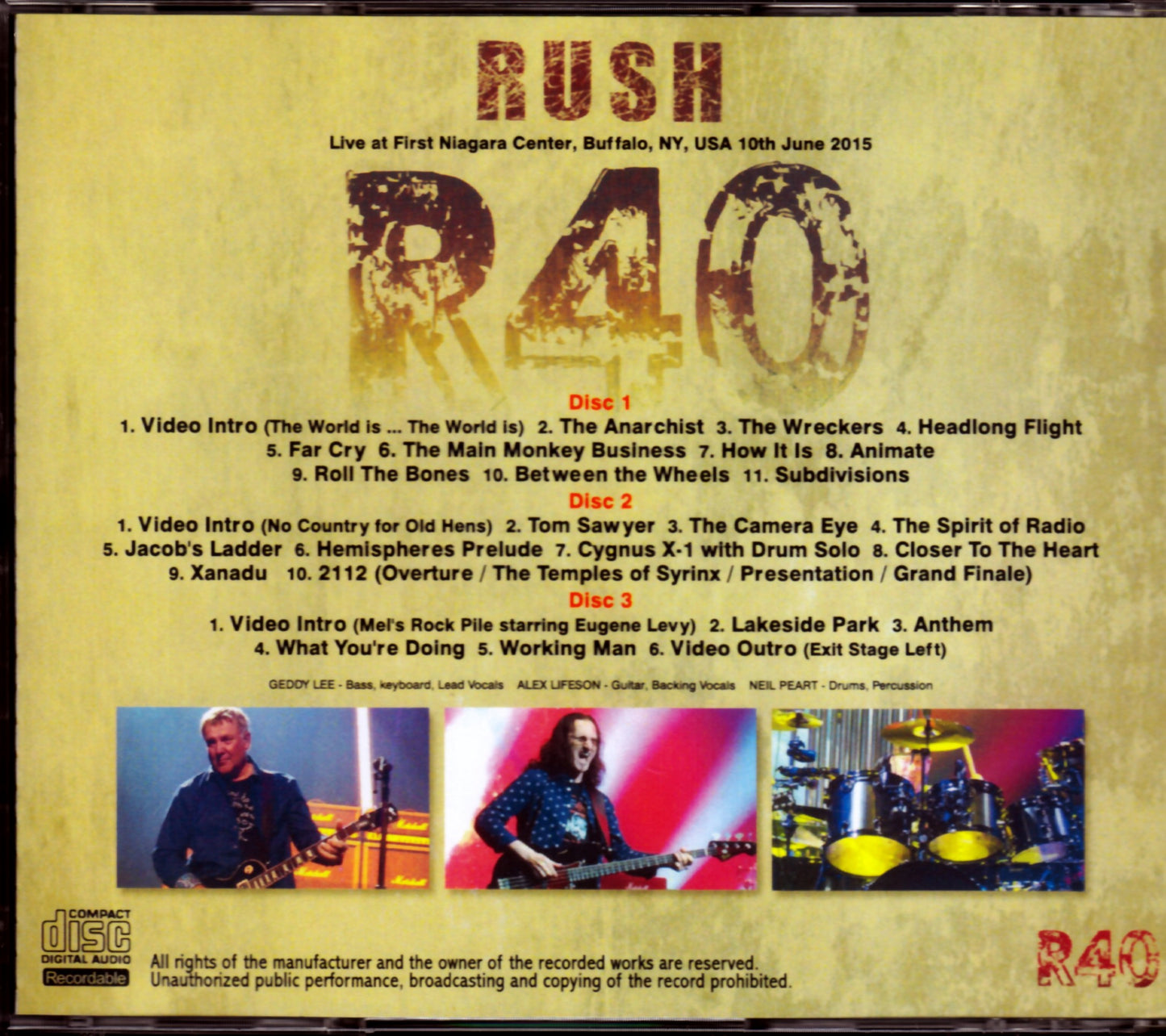 Rush/New York, USA 6.10.2015