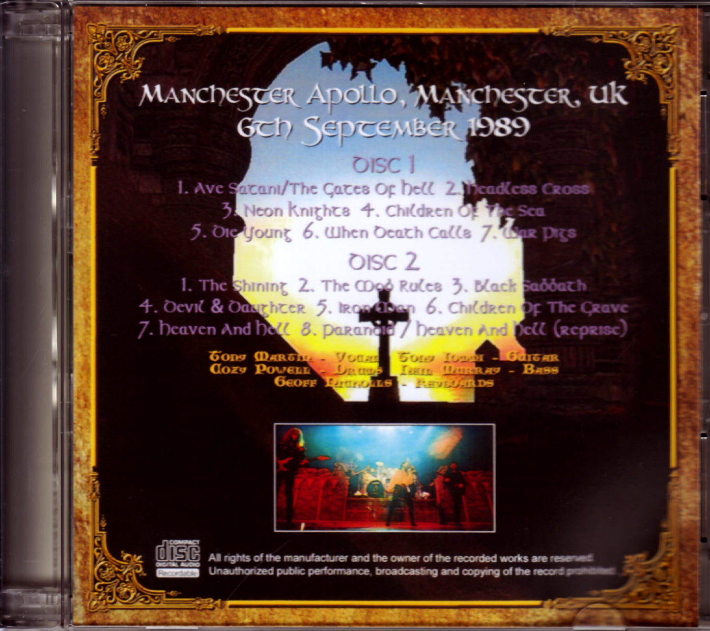 Black Sabbath/UK 1989 Audience Master