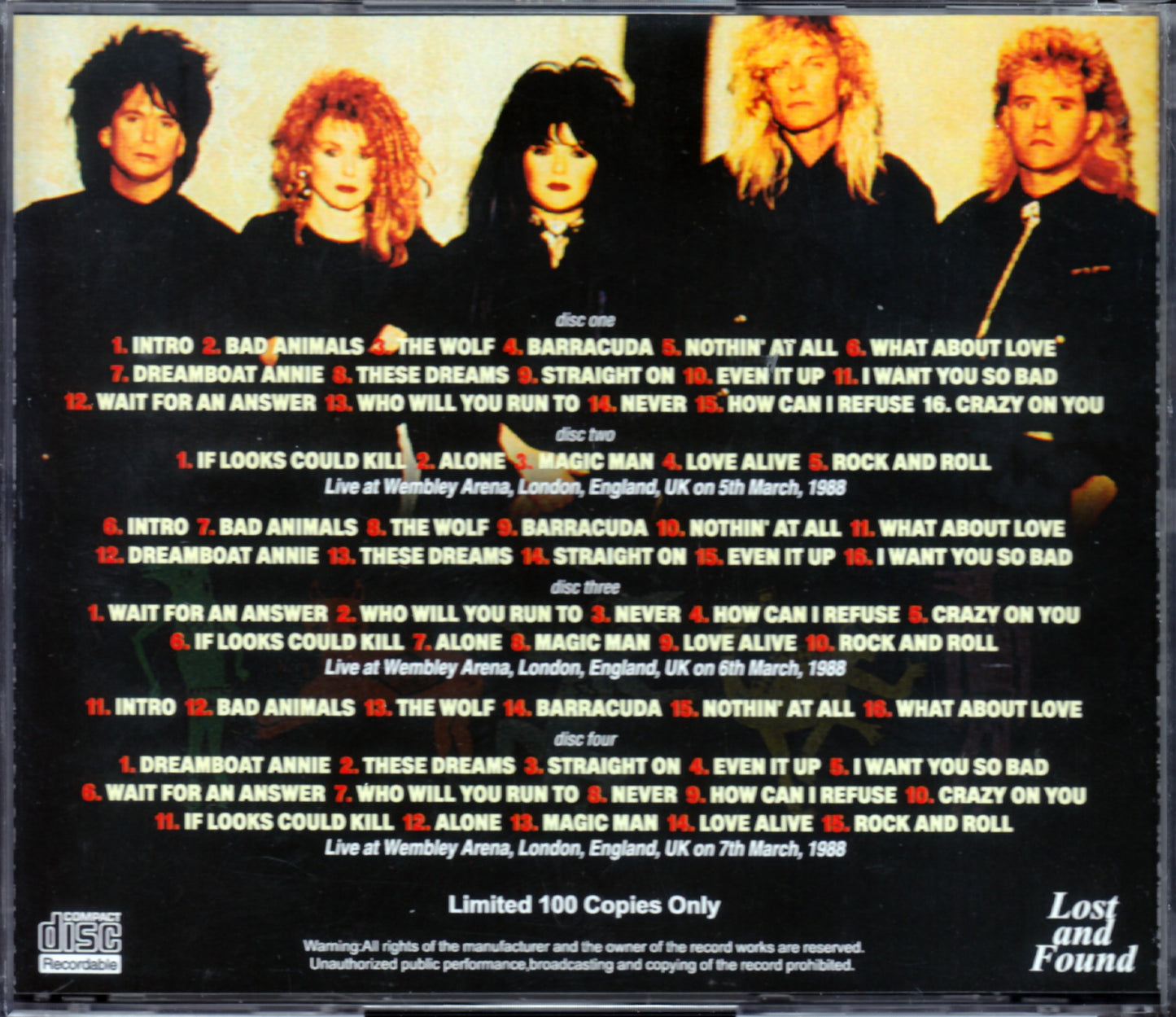 Heart/LOndon,England 1988