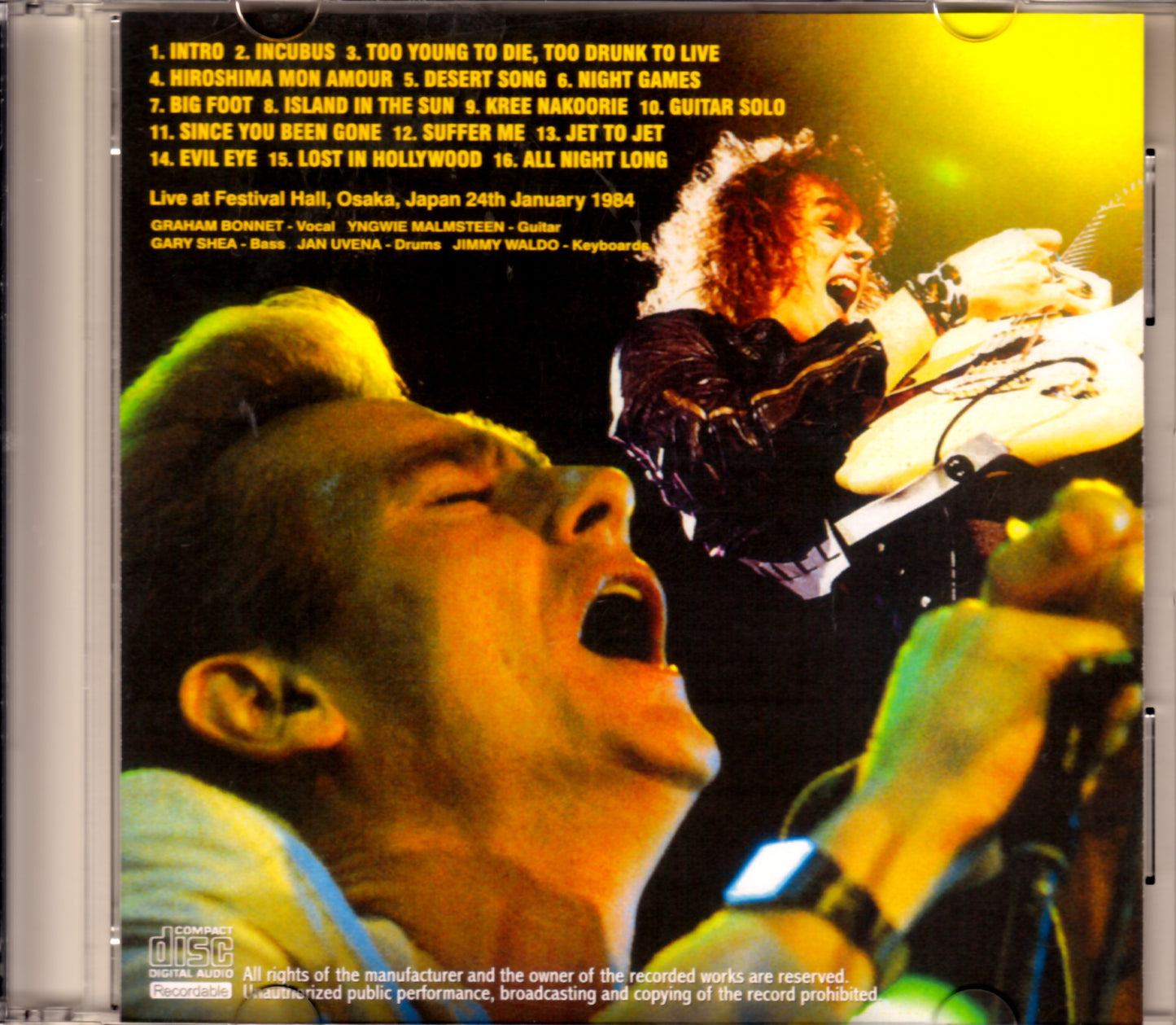 Alcatrazz/Osaka,Japan 1984