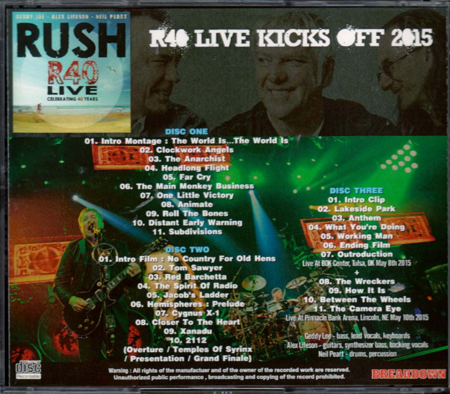 Rush/Oklahoma, USA 2015 & more