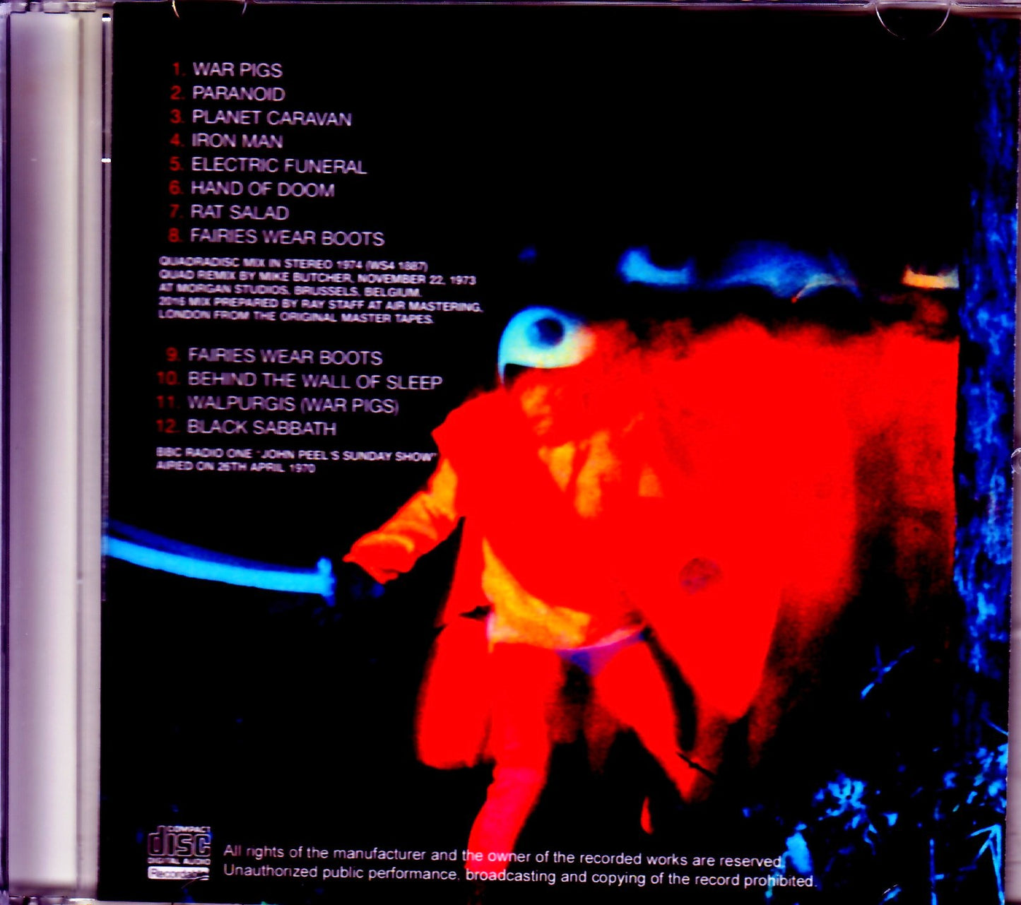 Black Sabbath/Paranoid Quadradisc Mix & more