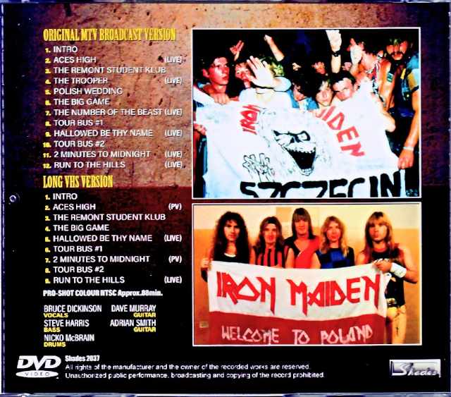 Iron Maiden/Documentary of Eastern Europe Tour 1984