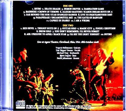 Yngwie Malmsteen Yngwie Malmsteen/OH,USA 10.18.2008 Complete