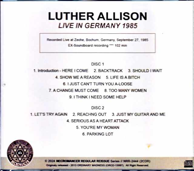 Luther Allison/Germany 1985