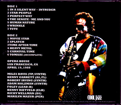 Miles Davis, Kenny Garrett Miles Davis/CA, USA 1988