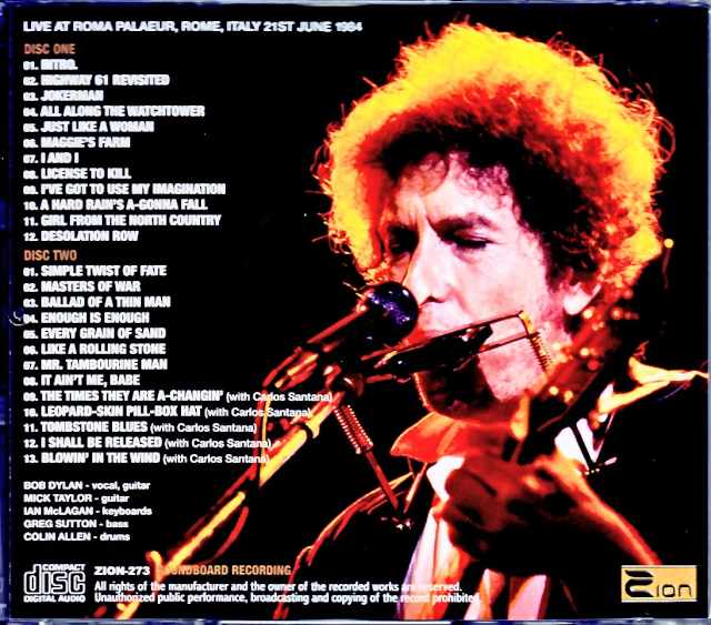 Bob Dylan Mick Taylor Bob Dylan Mick Taylor/Italy 6.21.1984 Soundboard Edition