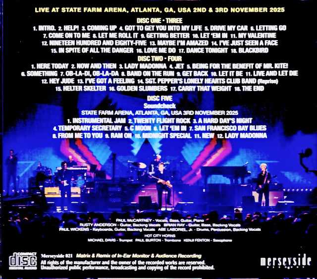 Paul McCartney/GA,USA 2025 Complete IEM Matrix Edition & more