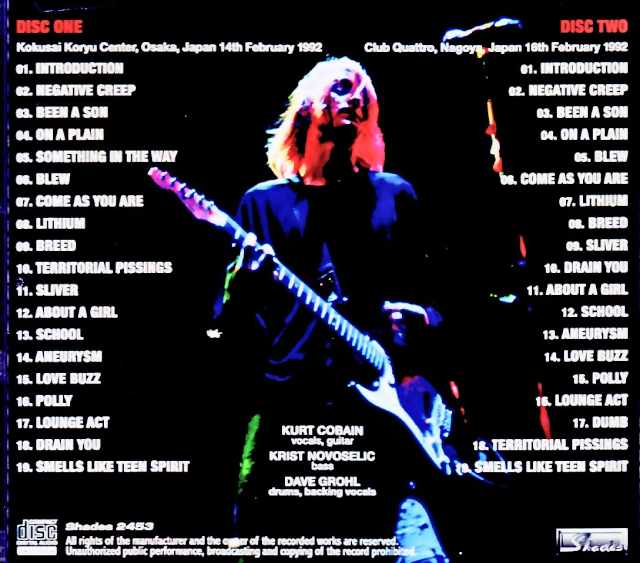 Nirvana/Osaka, Japan 02.14.1992 DAT Master Edition & more
