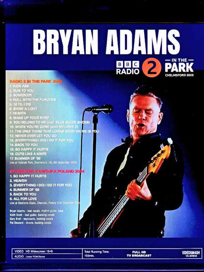 Bryan Adams / England, UK 2025 Multi-Cam Edition & more Blu-Ray Version