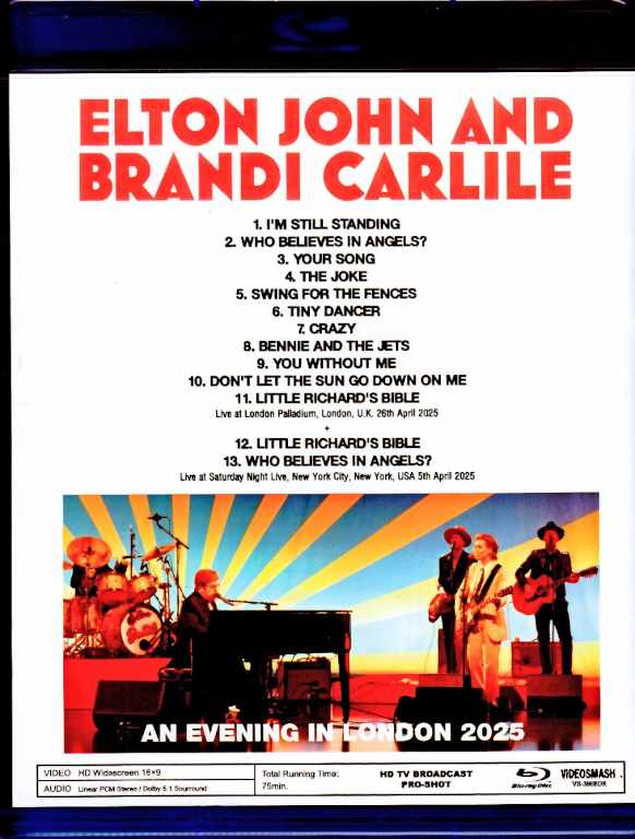 Elton John Brandi Carlile Elton John Brandi Carlile/London,UK 2025 & more Blu-Ray Version
