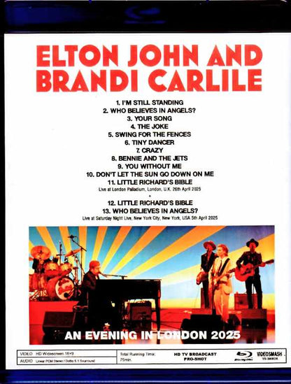 Elton John Brandi Carlile Elton John Brandi Carlile/London,UK 2025 & more Blu-Ray Version