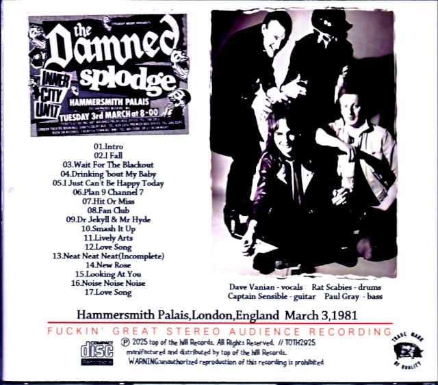 Damned/London,UK 03.03.1981