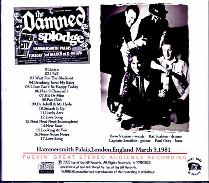 Damned/London,UK 03.03.1981