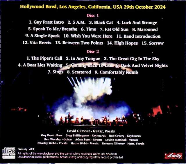 David Gilmour/CA,USA 10.29.2024 Complete