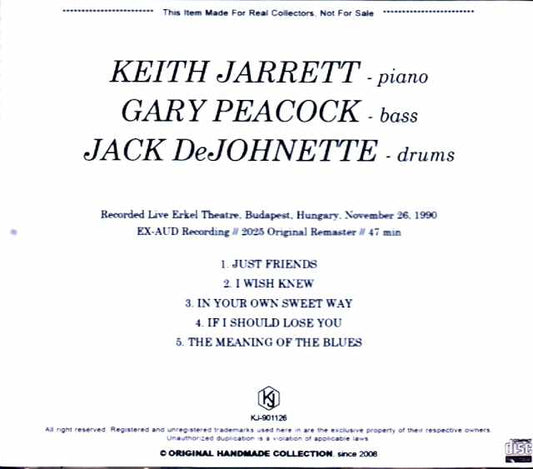 Keith Jarrett Trio Keith Jarrett/Hungary 11.26.1990