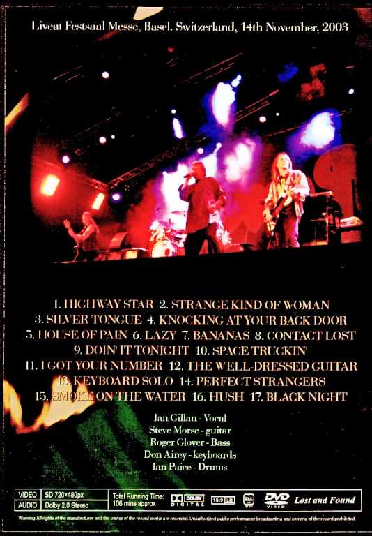 Deep Purple / Switzerland 11.14.2003 Complete Multi-Cam Edition