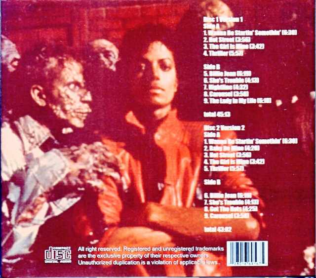 Michael Jackson Michael Jackson/Thriller Original Album Draft Edition Vol.1 & 2