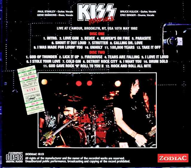 Kiss / NY,USA 05.10.1992 Complete