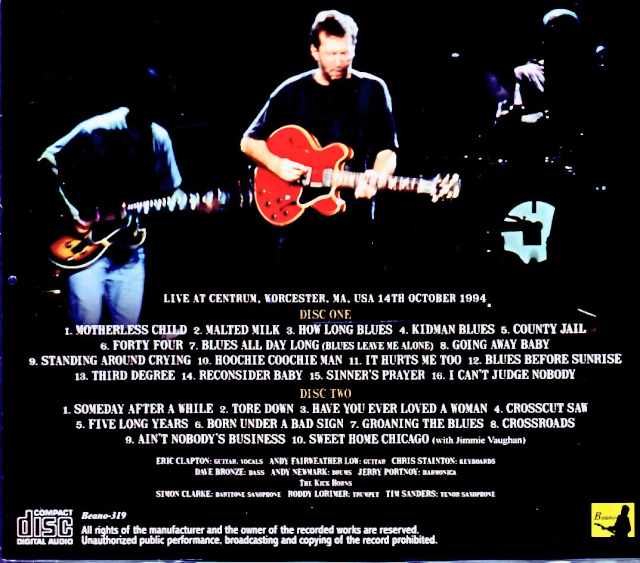 Eric Clapton/MA,USA 1994 DAT Master Edition