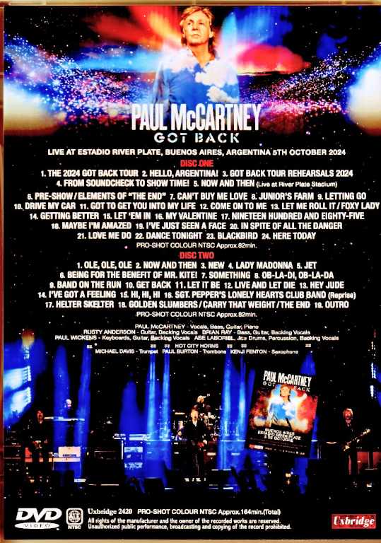 Paul McCartney Paul McCartney/Argentina 10.5.2024 Complete