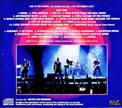 U2 U2/NV,USA 12.15.2023 Complete IEM Matrix Edition