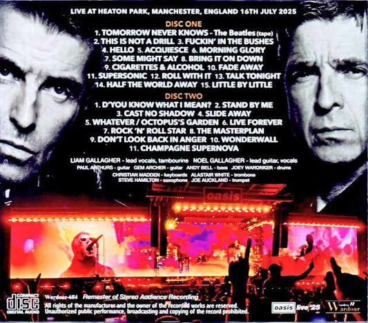 Oasis/England,UK 07.16.2025 Complete Remaster & Remix Edition