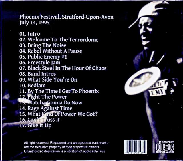 Public Enemy/England,UK 1995 Complete
