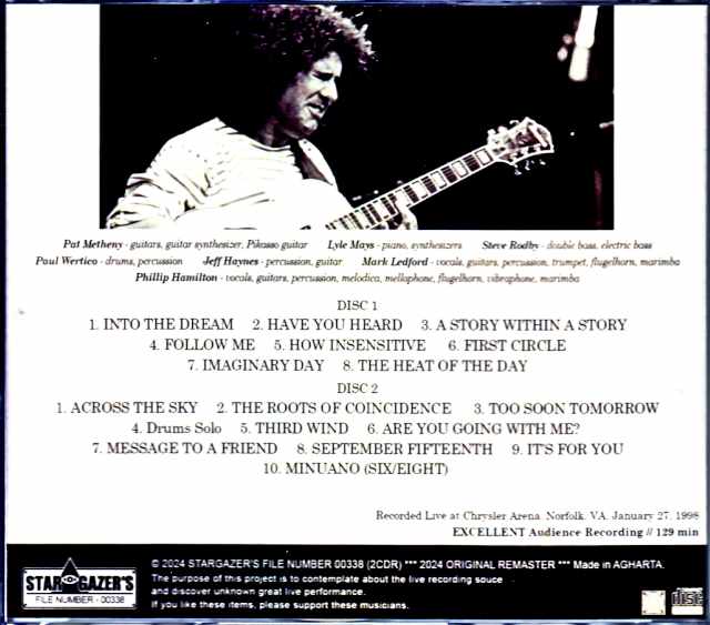 Pat Metheny Group Lyle Mays Pat Metheny Lyle Mays/VA,USA 1998