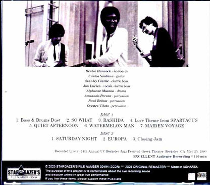 Herbie Hancock, Stanley Clark, Santana Herbie Hancock, Santana, Stanley Clarke/CA, USA 1980 Remastered