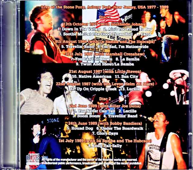 Bruce Springsteen/Club Stone Pony NJ,USA 1977-1989