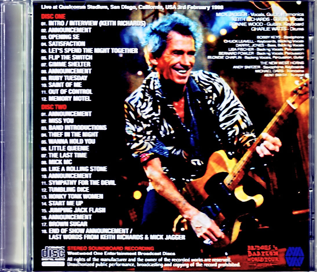Rolling Stones/CA,USA 1998 Complete Soundboard Edition