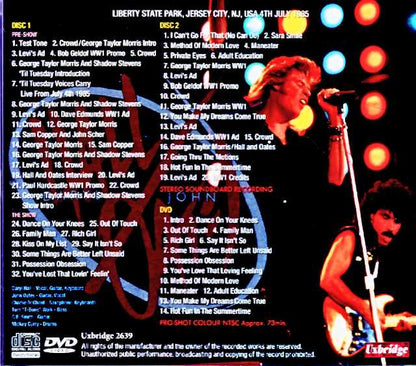 Hall and Oates/NJ,USA 1985 Complete FM Broadcast Edition & more